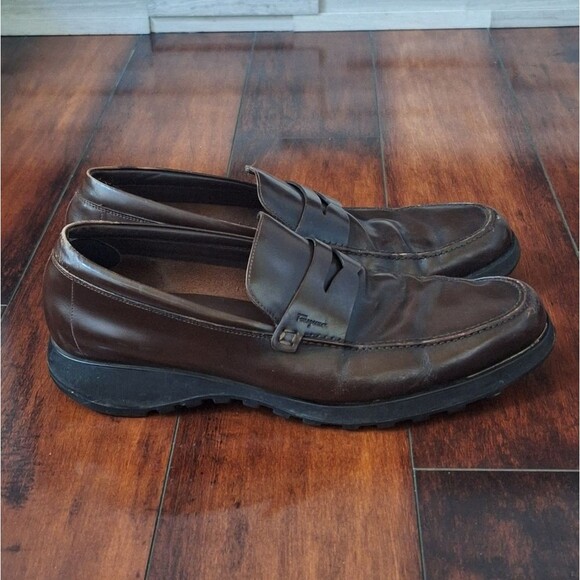 Men\'s Salvatore Ferragamo Brown Leather Loafers Size 10 main image 5
